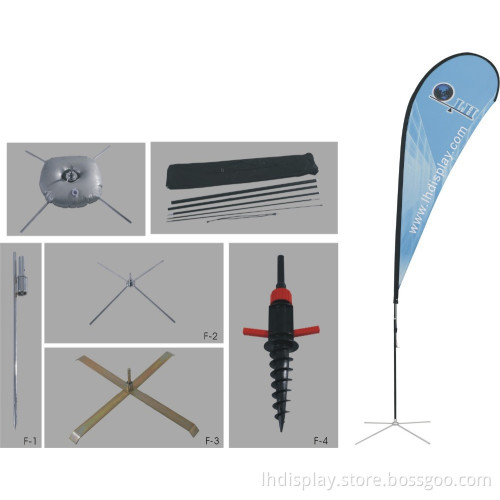 aluminium and fiberglass beach flag pole